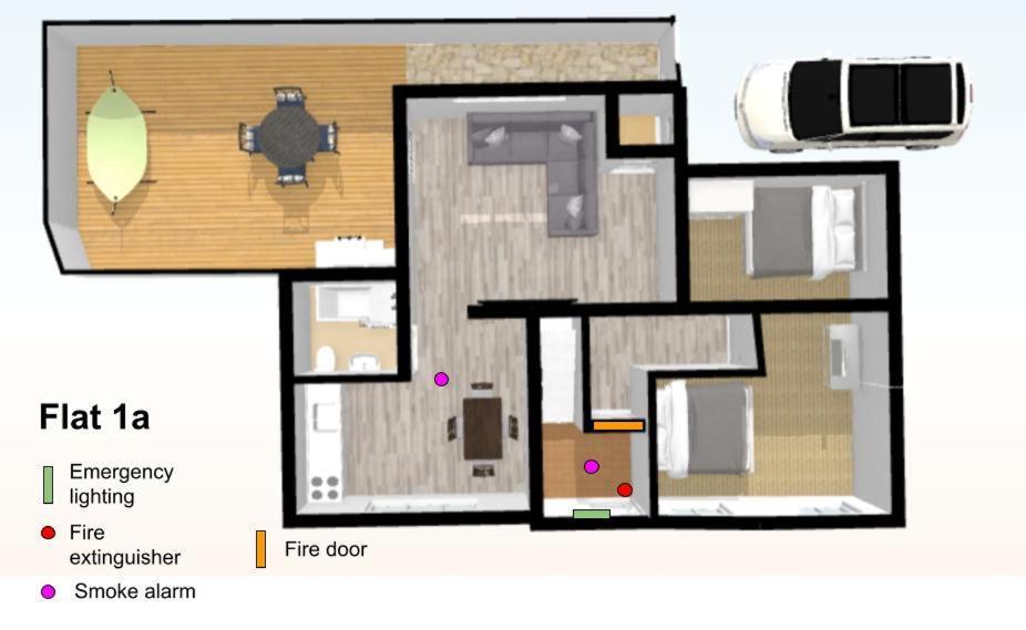 Private Deck With Newly Refurbished Flat Attached! Apartment ไซเร็นเซสเตอร์ ภายนอก รูปภาพ